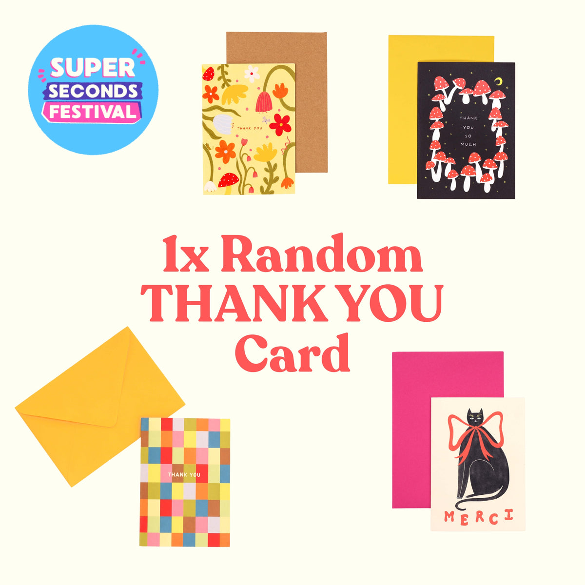 x1 Random Thank You Card