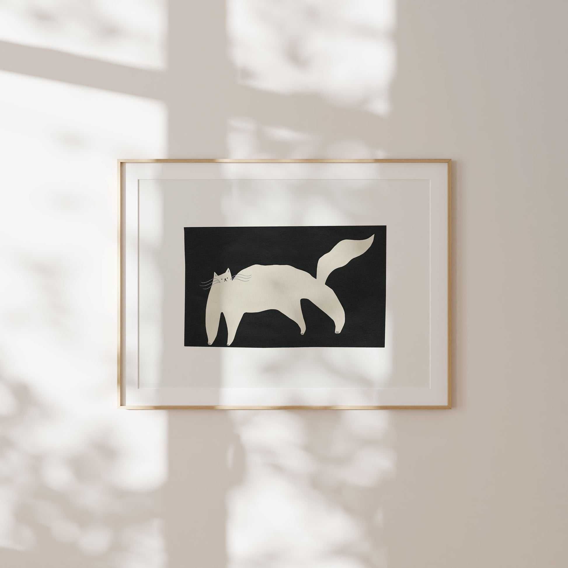 White Cat Art Print image 3