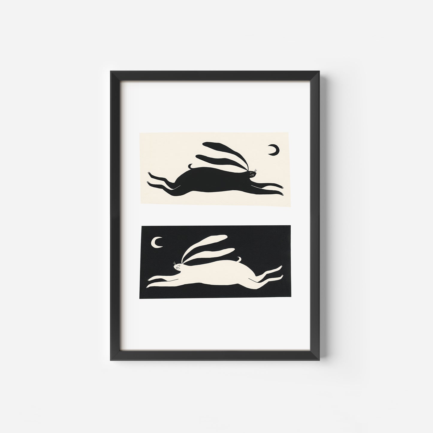 Black And White Rabbit Art Print image 8