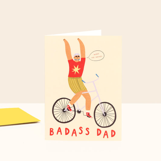 Badass Cyclist Dad Card