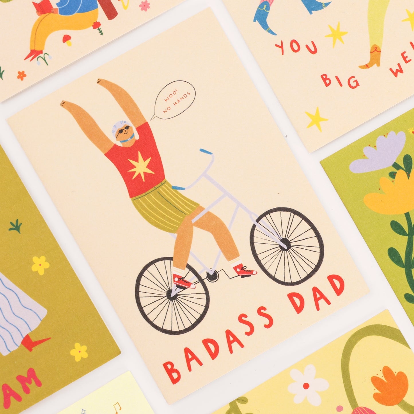 Badass Cyclist Dad Card