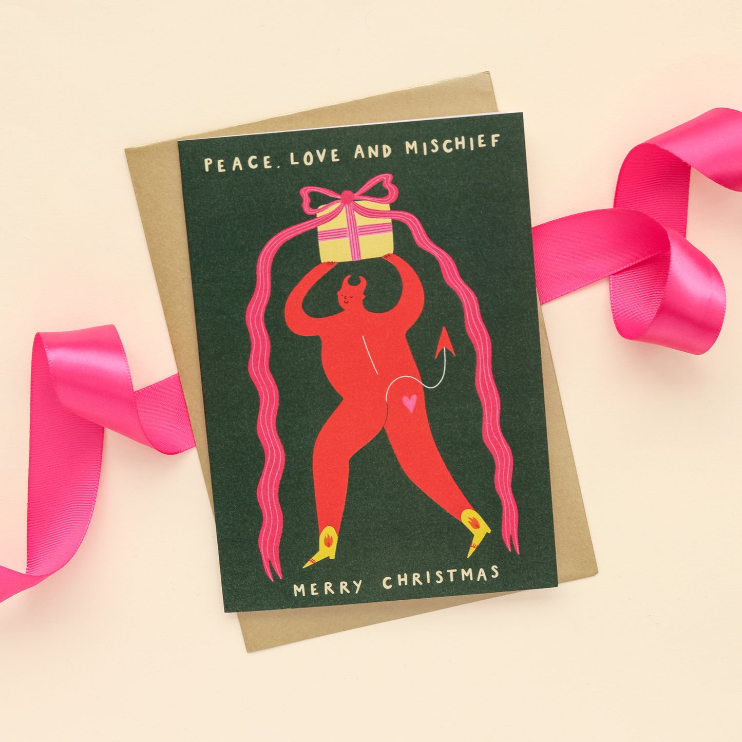 Peace, Love and Mischief Christmas Card