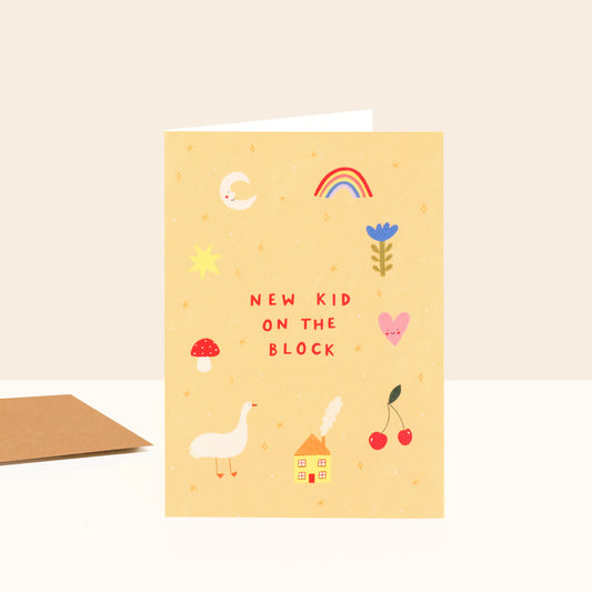 New Kid On The Block Baby Card
