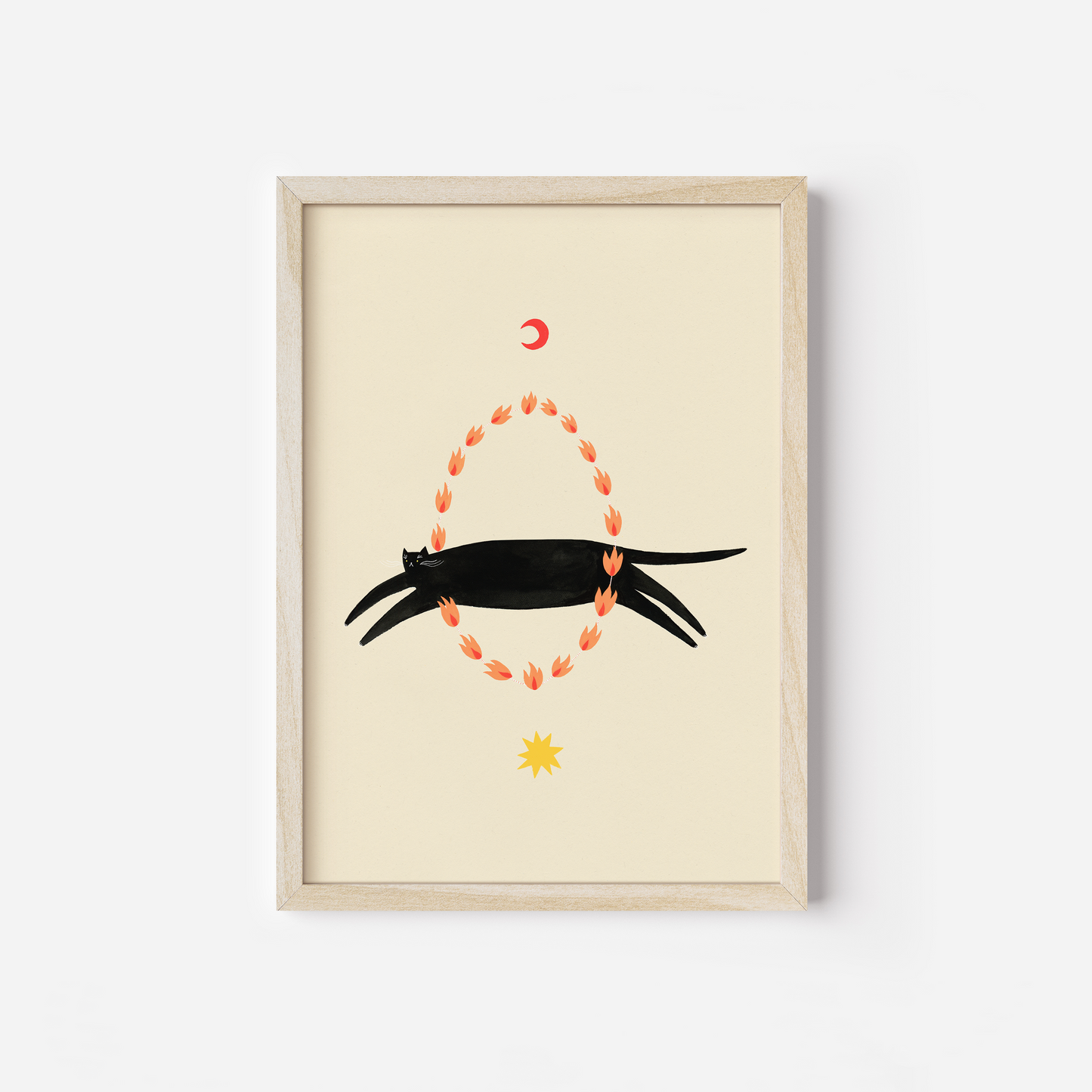 Fiery Circus Cat Art Print image 7