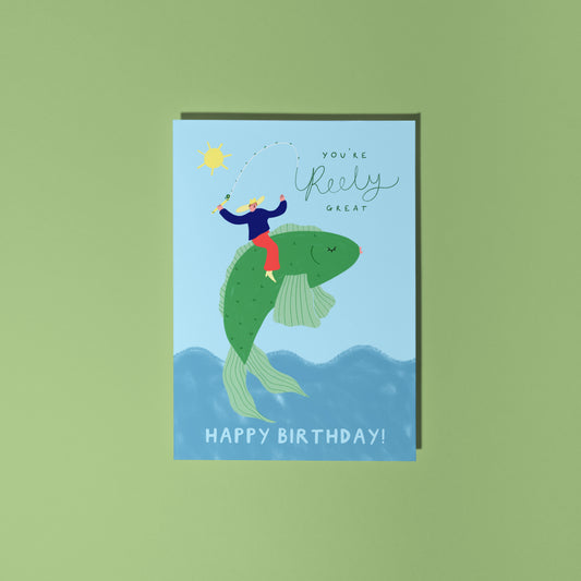 Reely Great Fisherman Birthday Card image 0