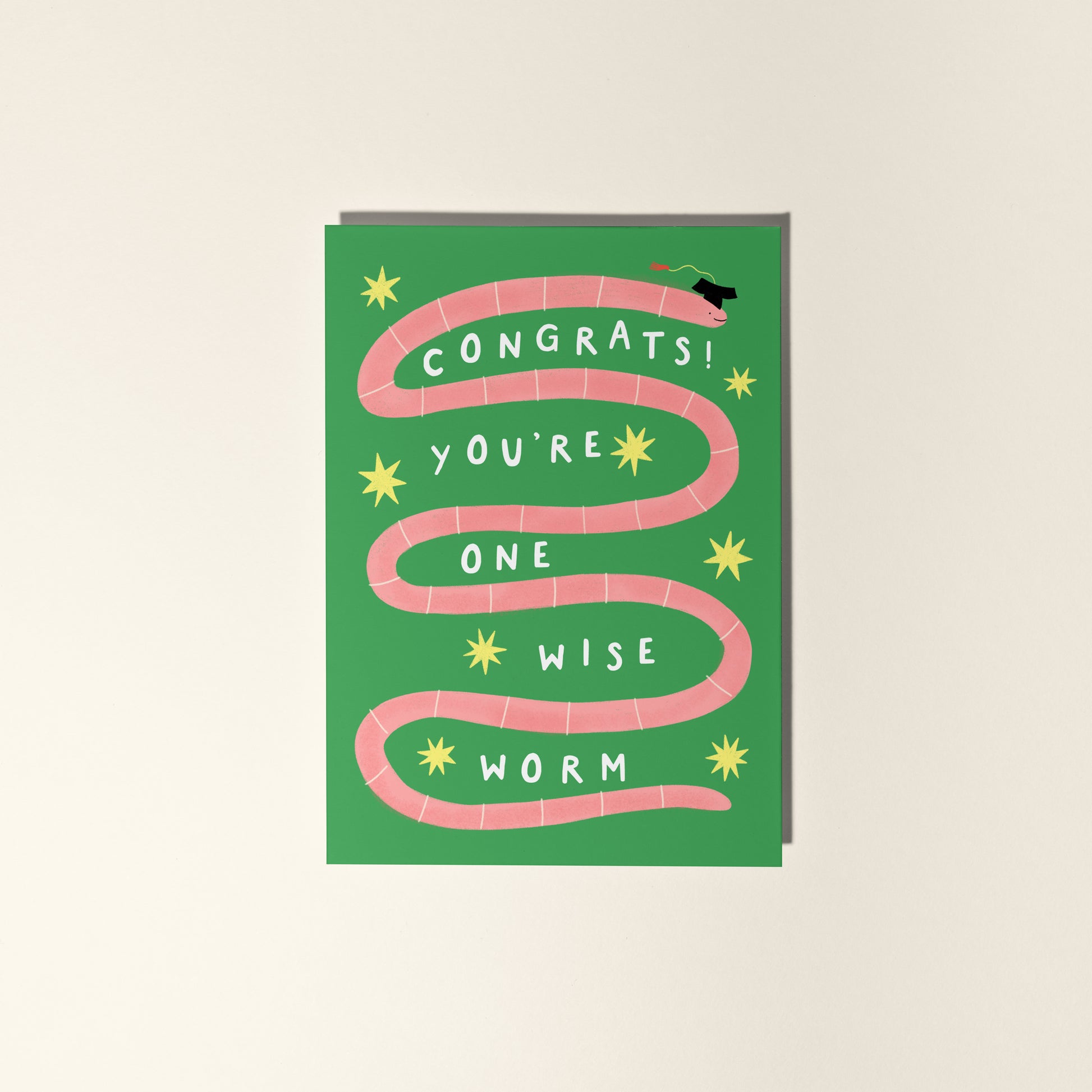 One Wise Worm Graduation Card image 1