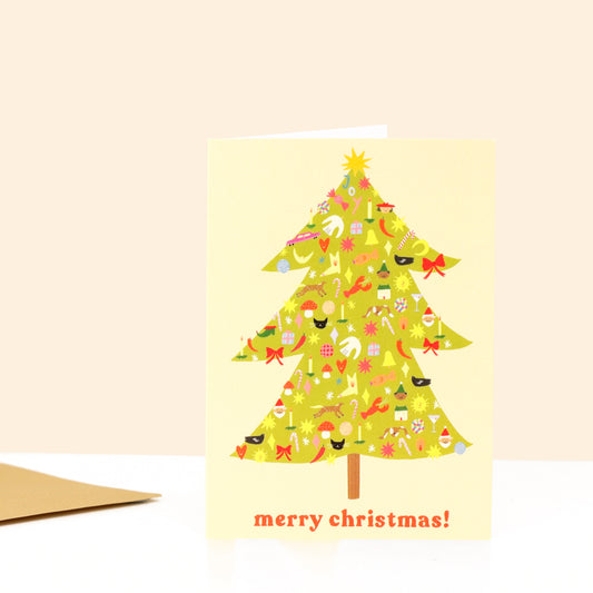 Kitsch Baubles Merry Christmas Card image 2