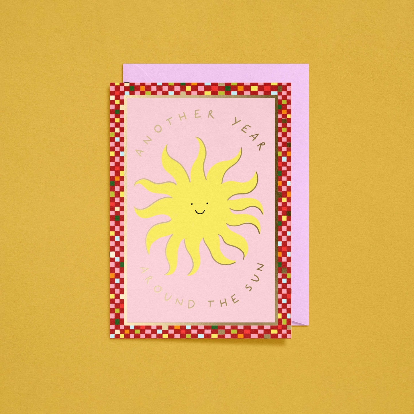 Another Year Around The Sun Birthday Card | Gold Foiled Card