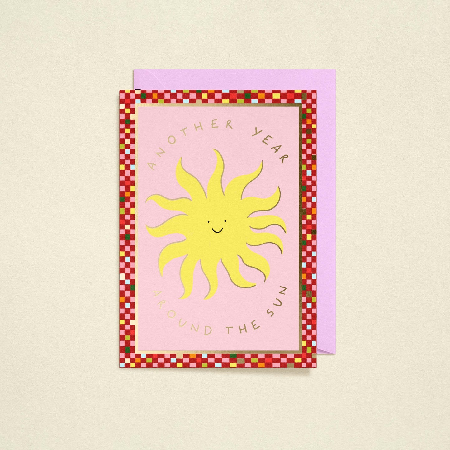 Another Year Around The Sun Birthday Card | Gold Foiled Card