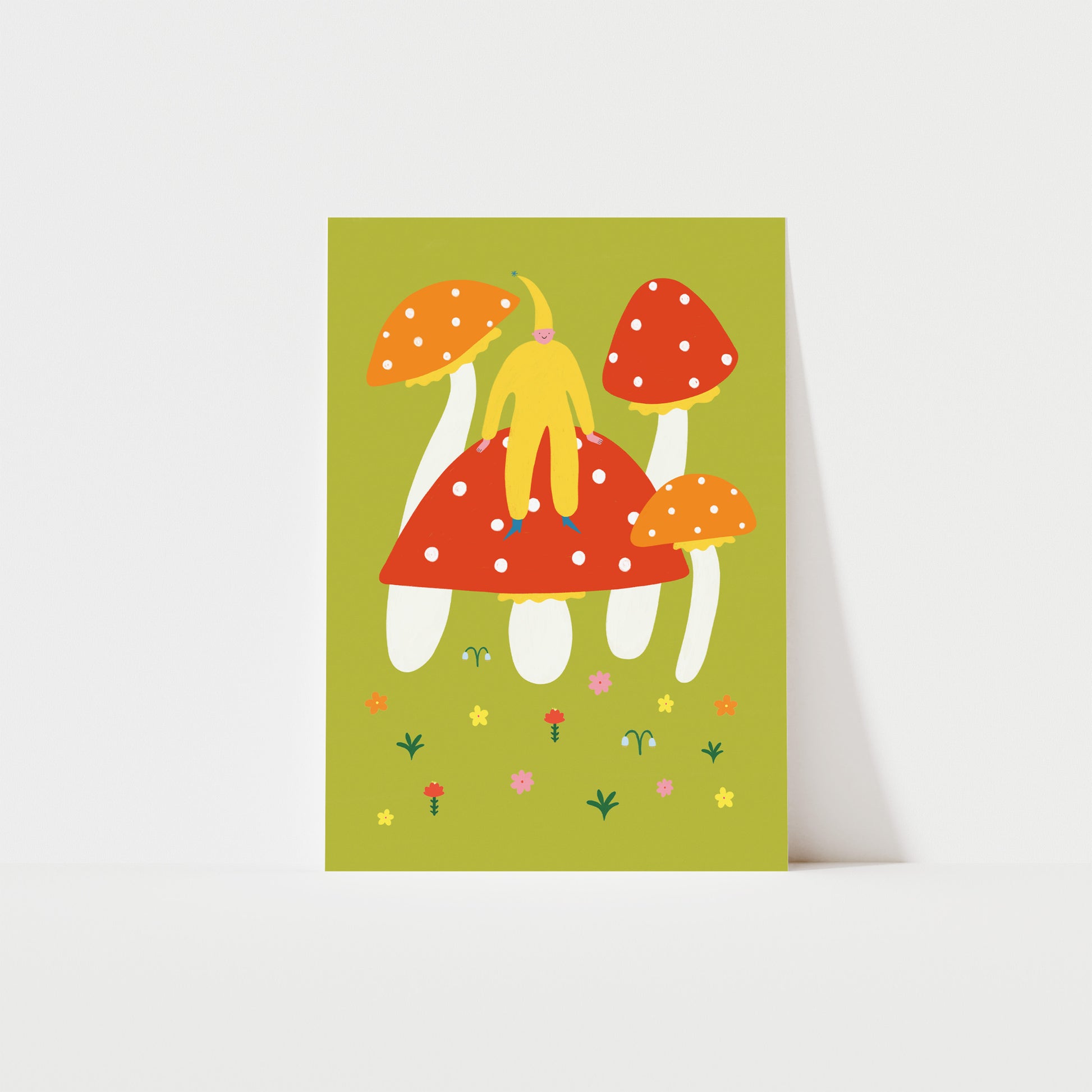 Folky Pixie Toadstool Art Print image 0