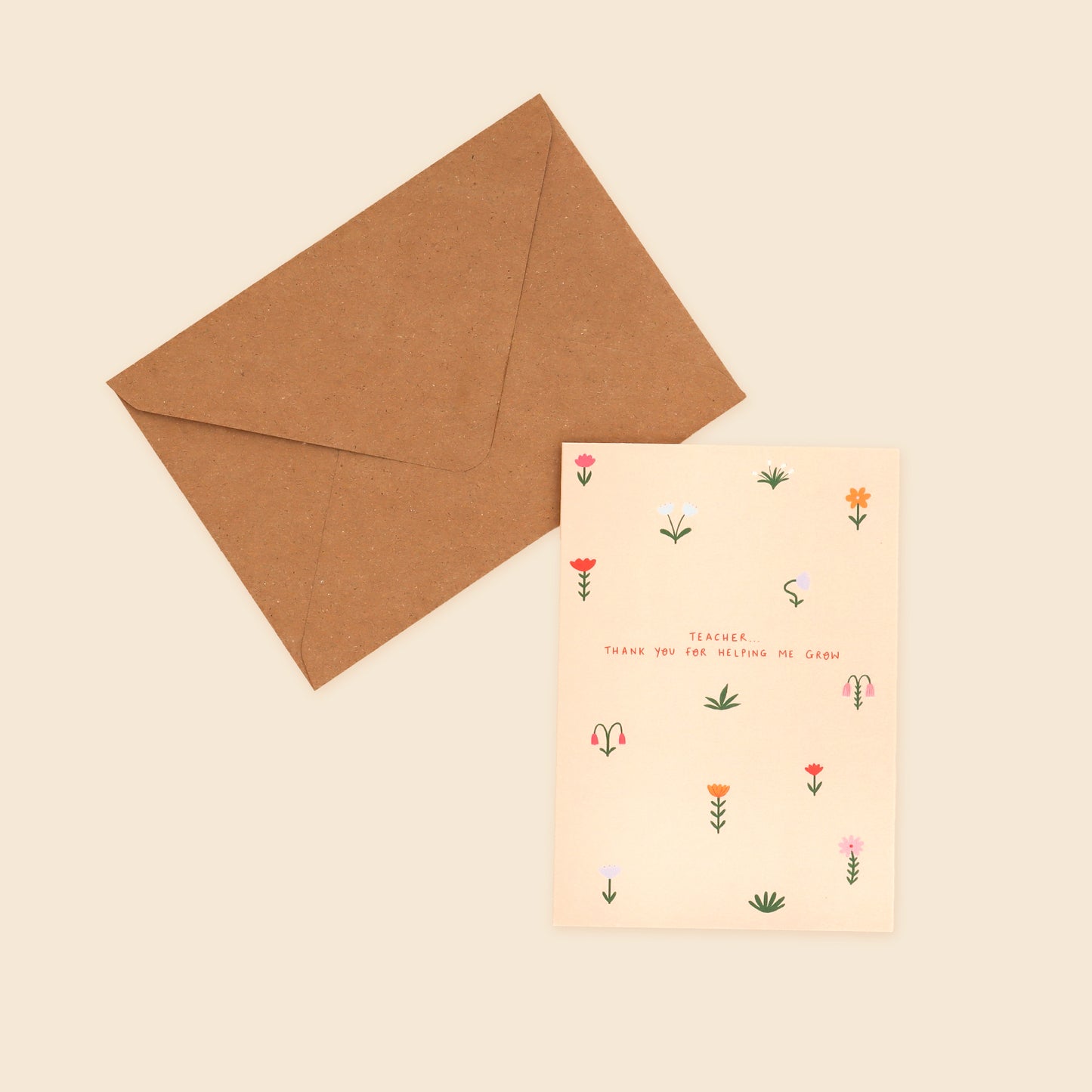 Floral Thank You Teacher Card image 2