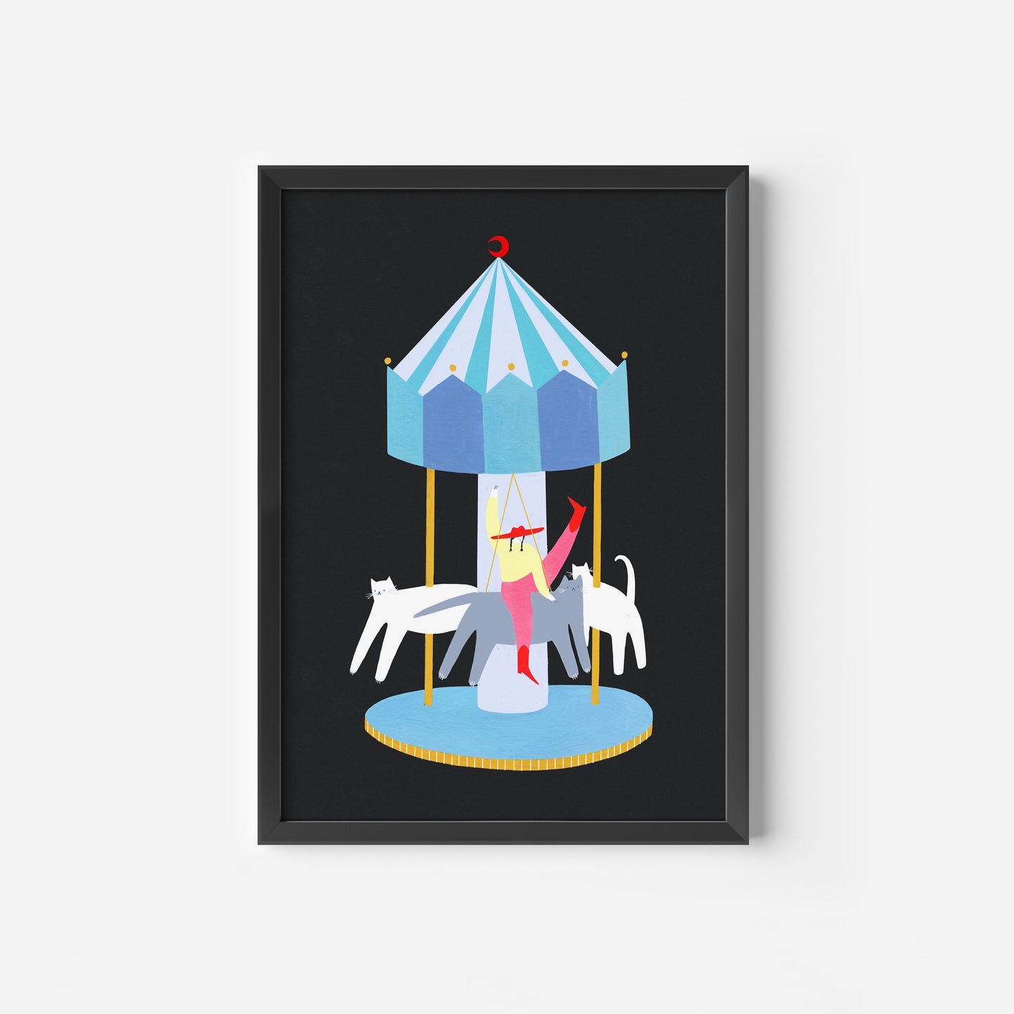 Cat Carousel Art Print image 8