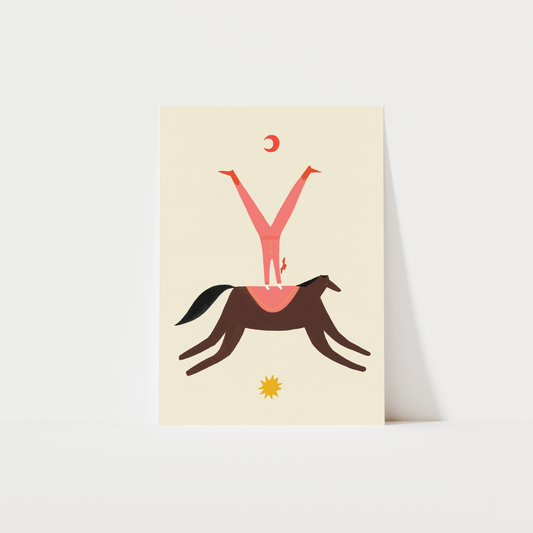 Show Jumping Cowboy Print image 0