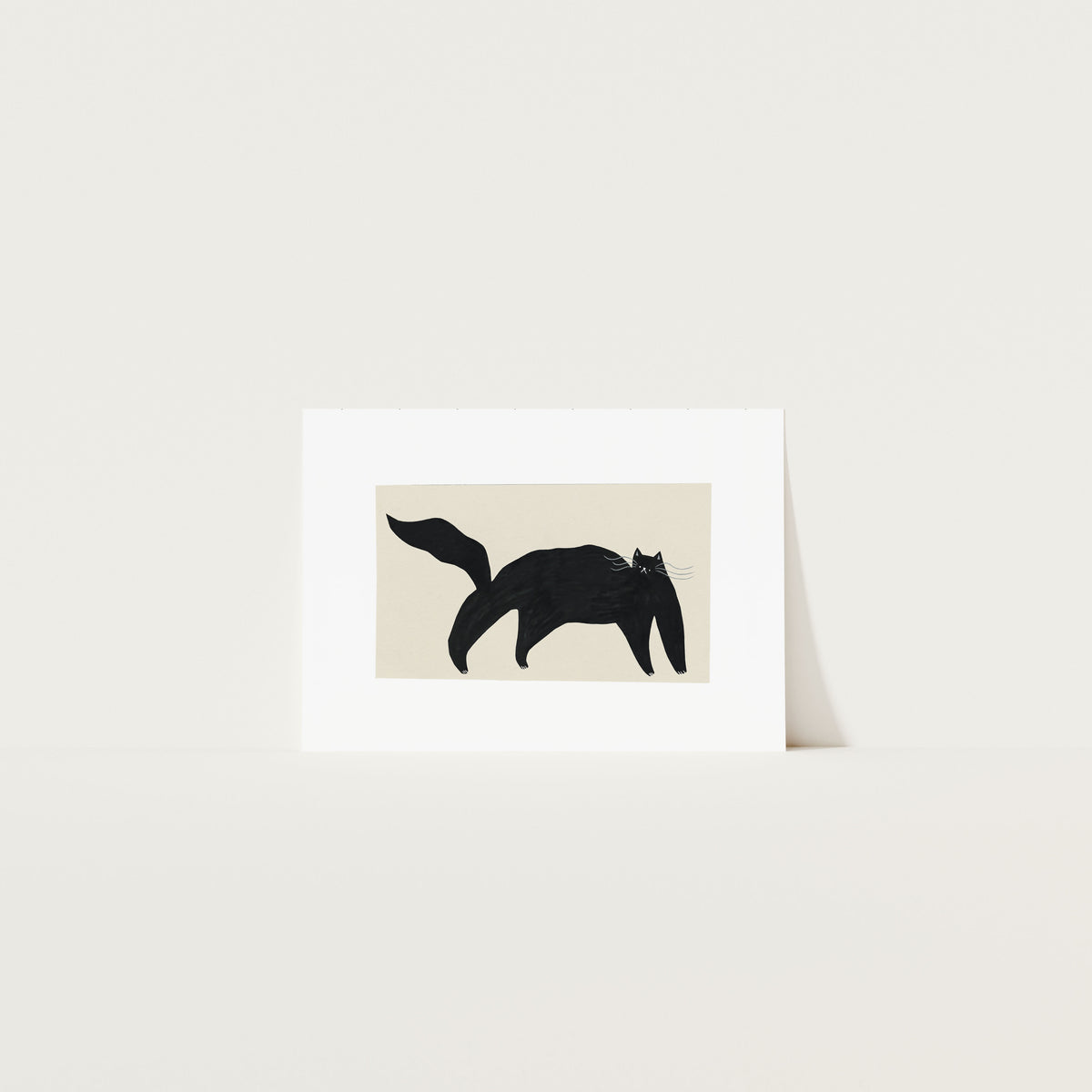 Black Cat Art Print A4