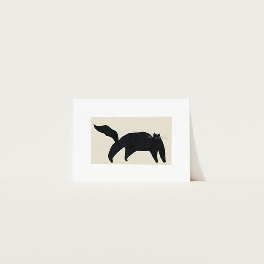 Black Cat Art Print A4