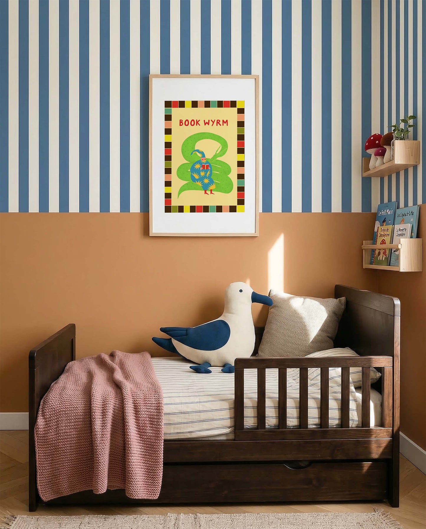 Book Wyrm Reading Art Print
