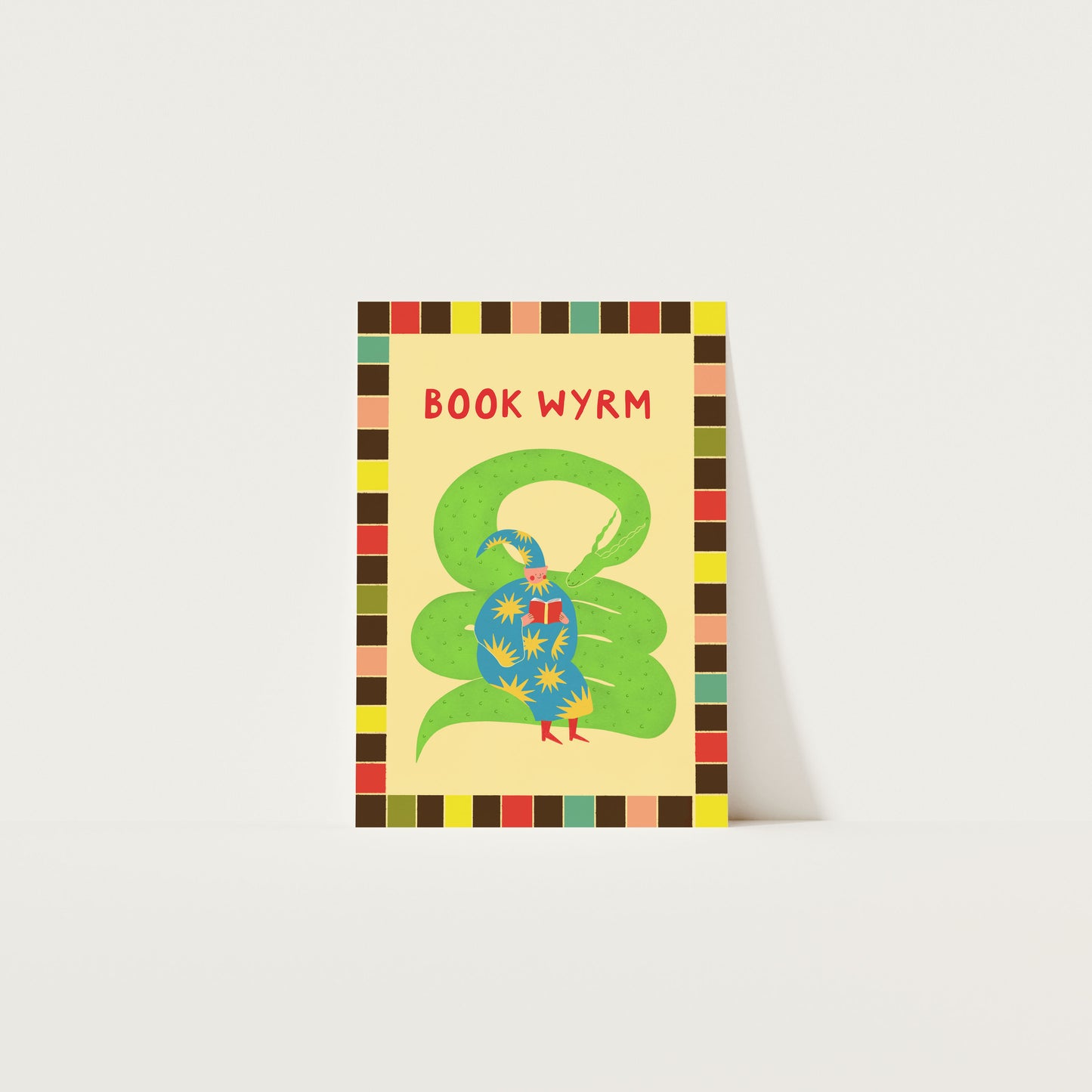 Book Wyrm Reading Art Print
