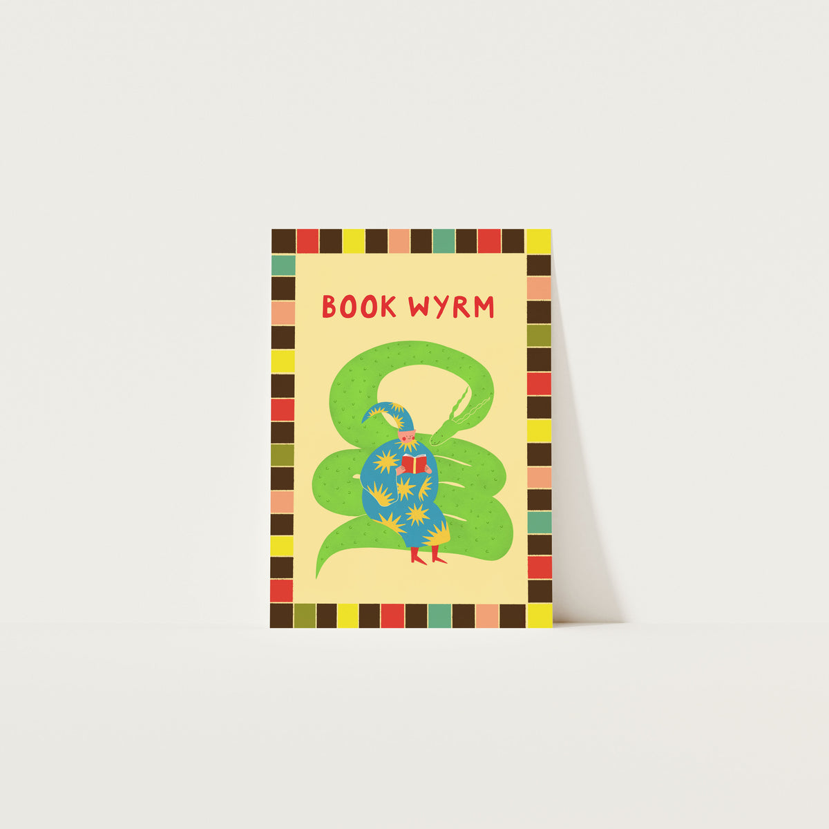 Book Wyrm Art Print A5