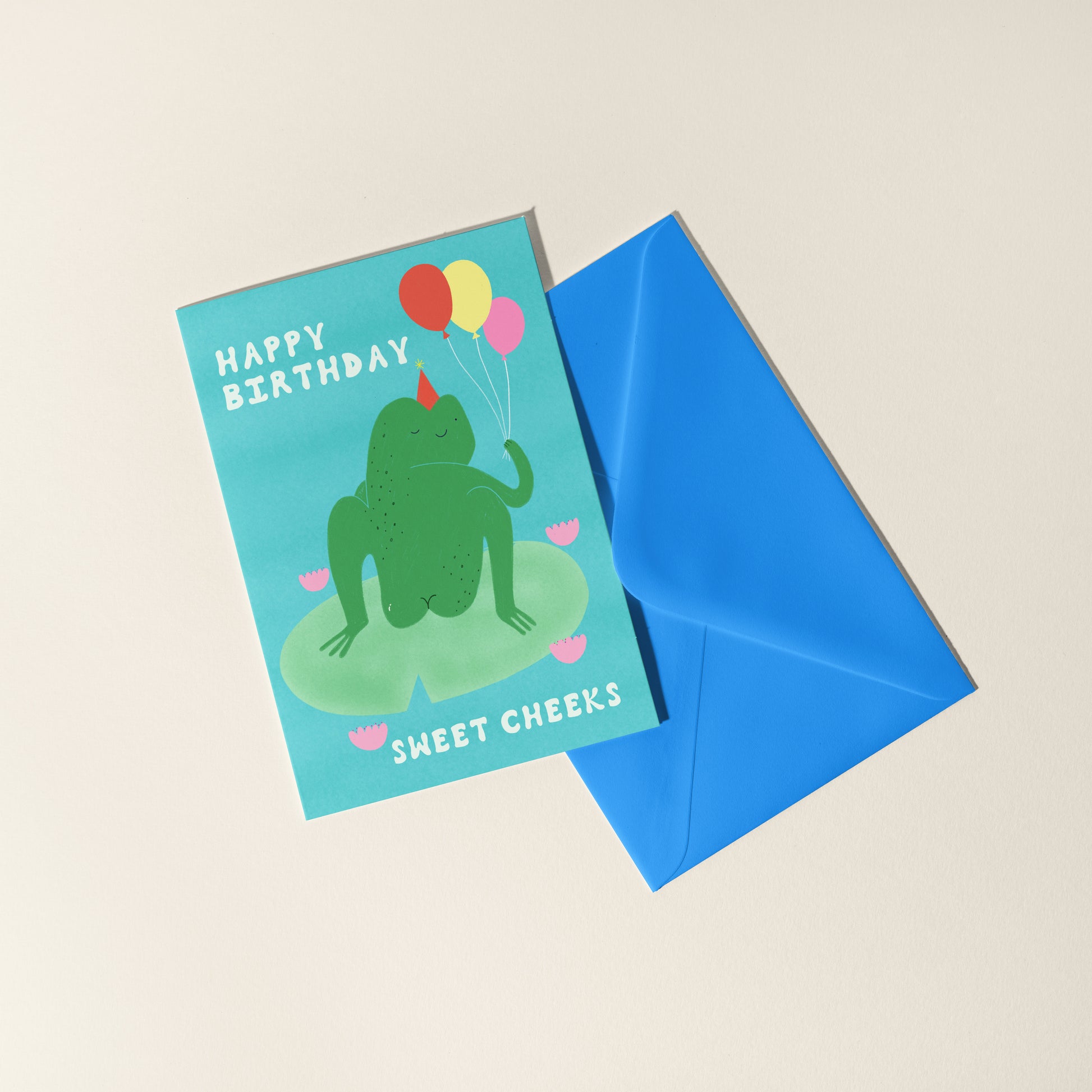 Sweet Cheeks Frog Birthday Card image 1