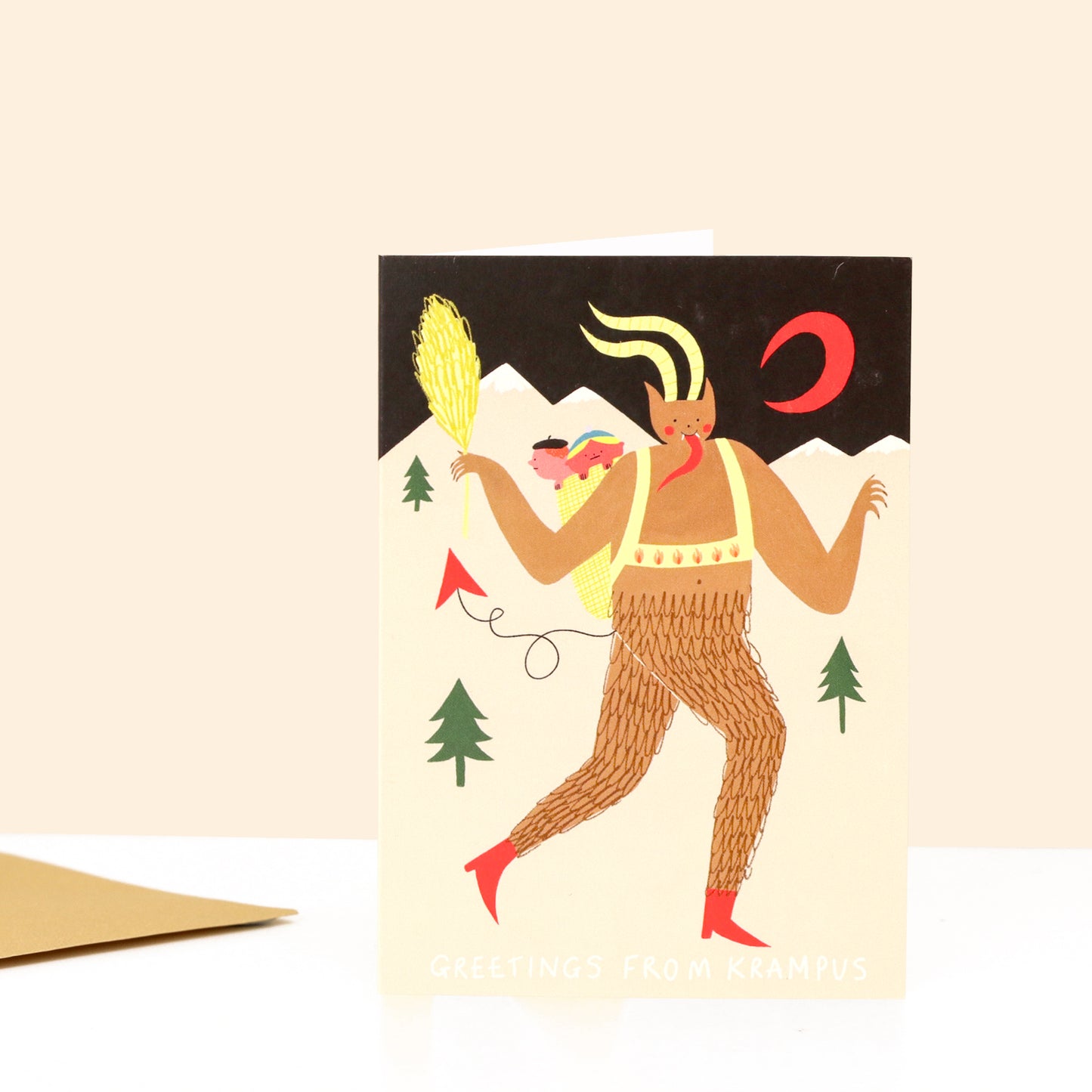 Greetings From Krampus Christmas Card image 0