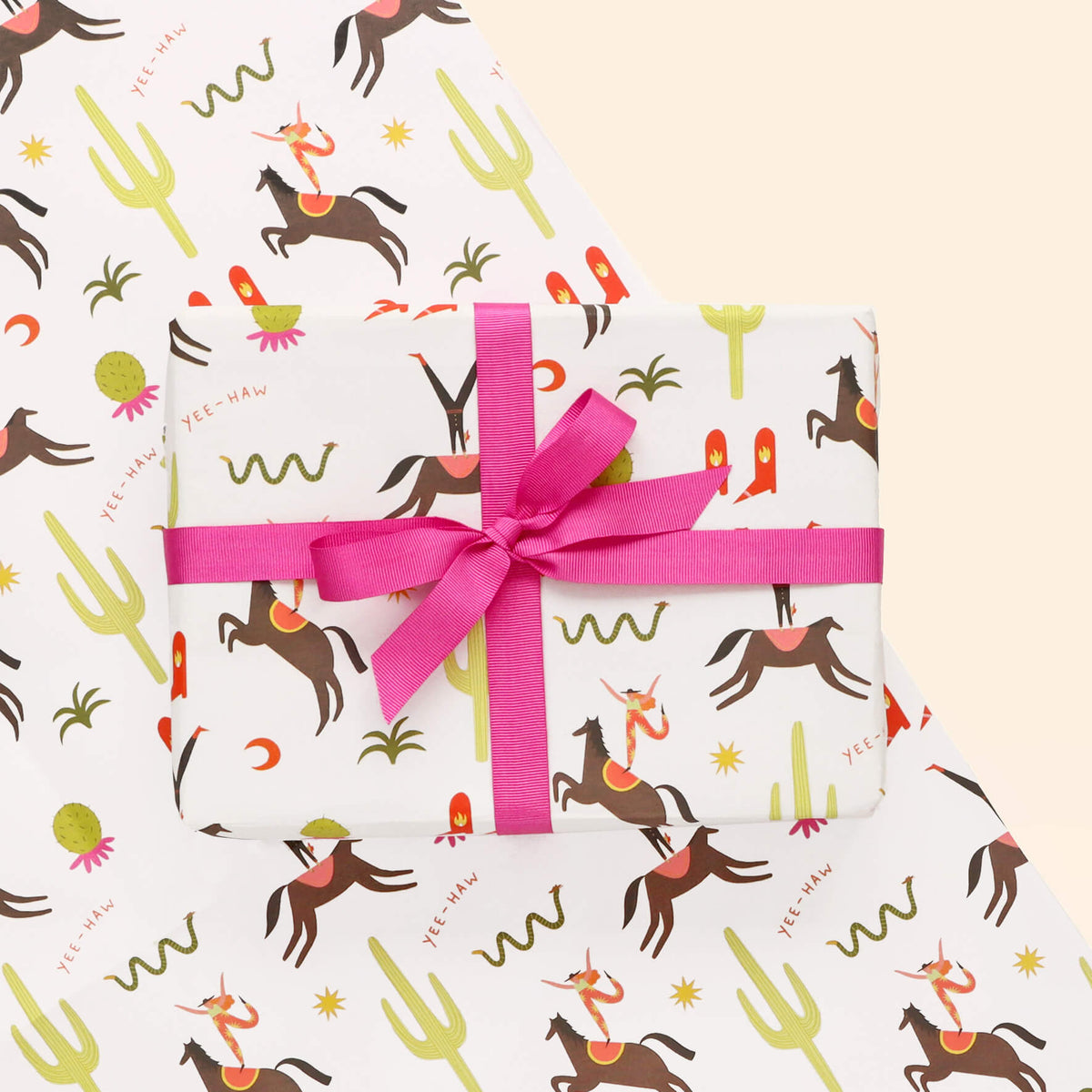 Cowboy Wrapping Paper - 5 Sheets