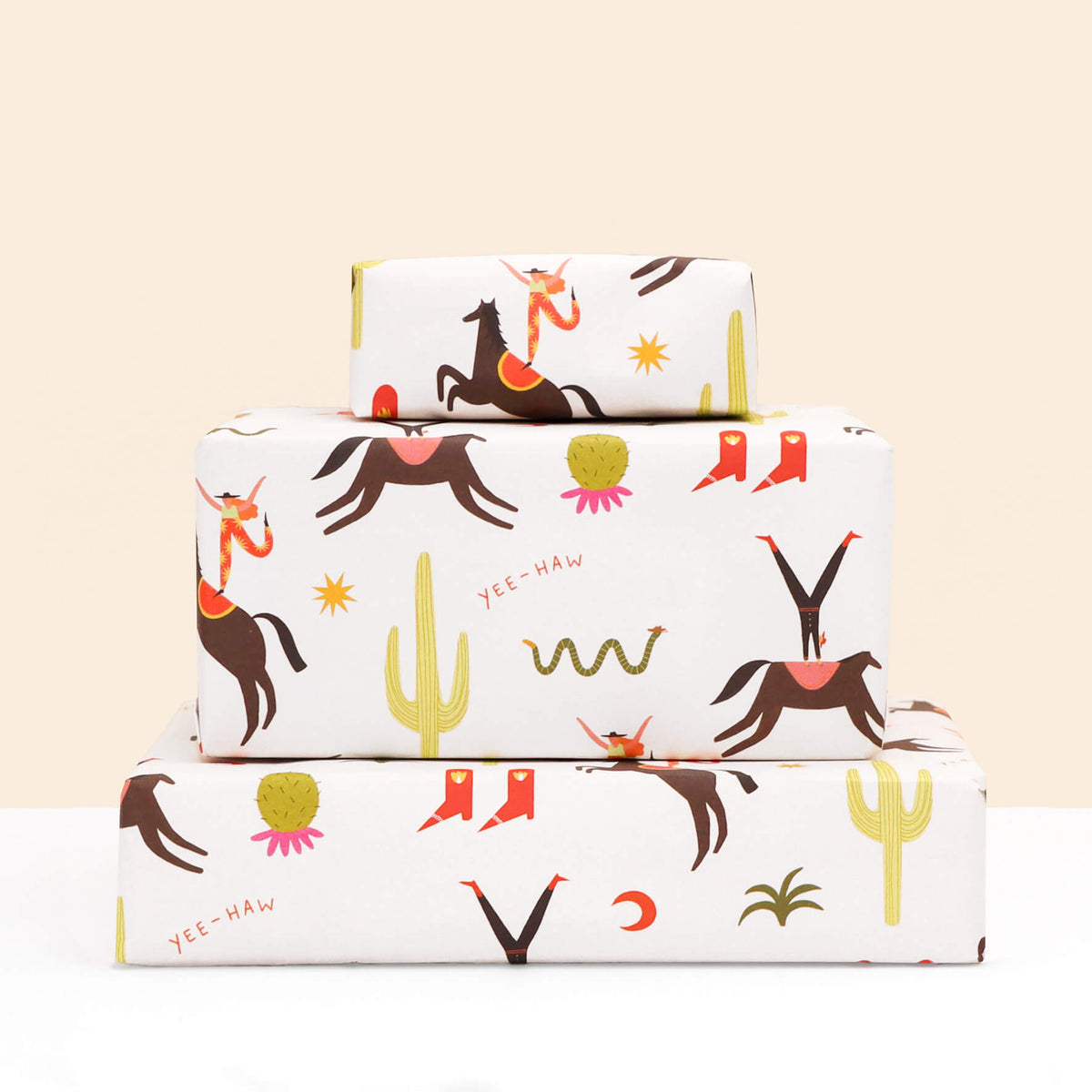 Cowboy Wrapping Paper - 5 Sheets