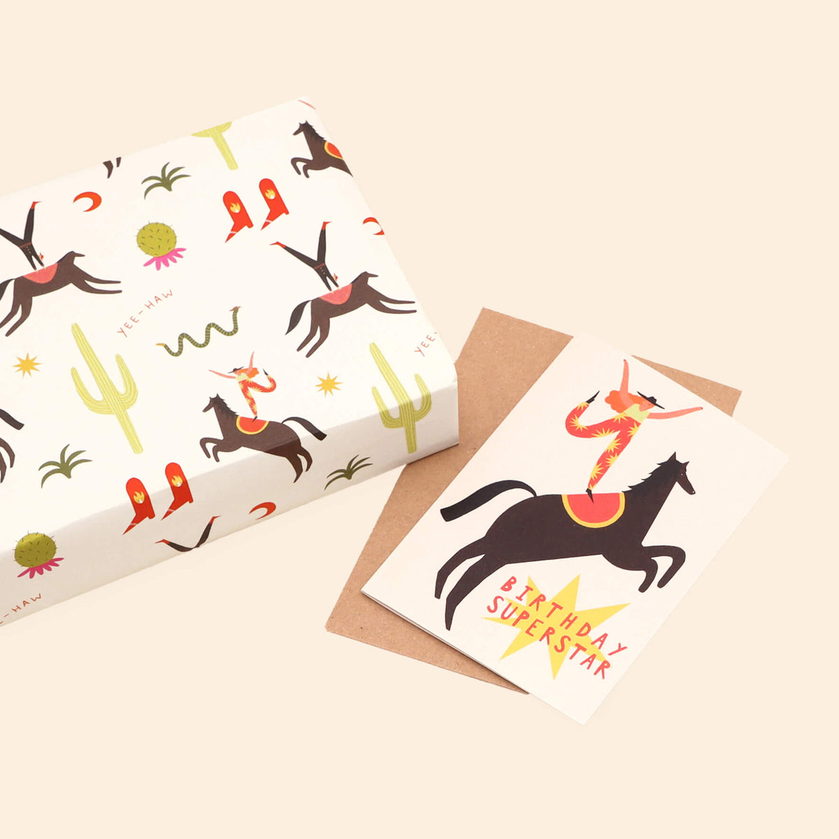 Cowboy Wrapping Paper - 5 Sheets