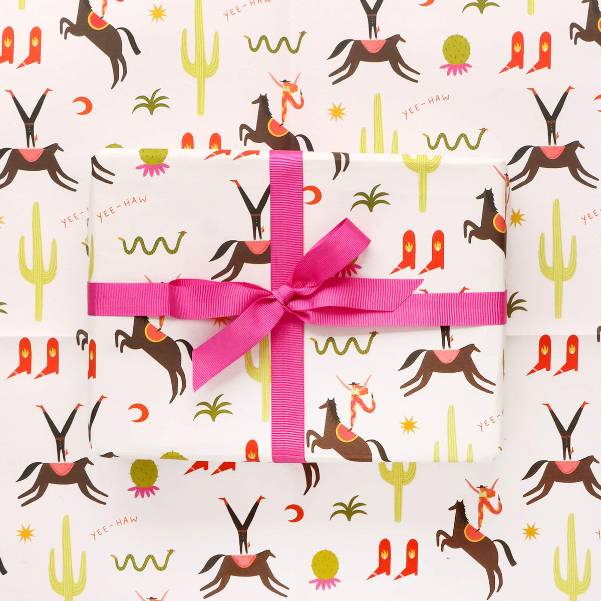 Cowboy Wrapping Paper - 5 Sheets