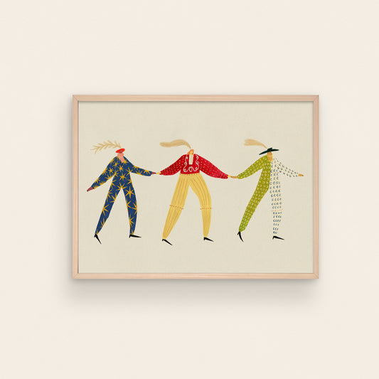 Circus People Art Print A4