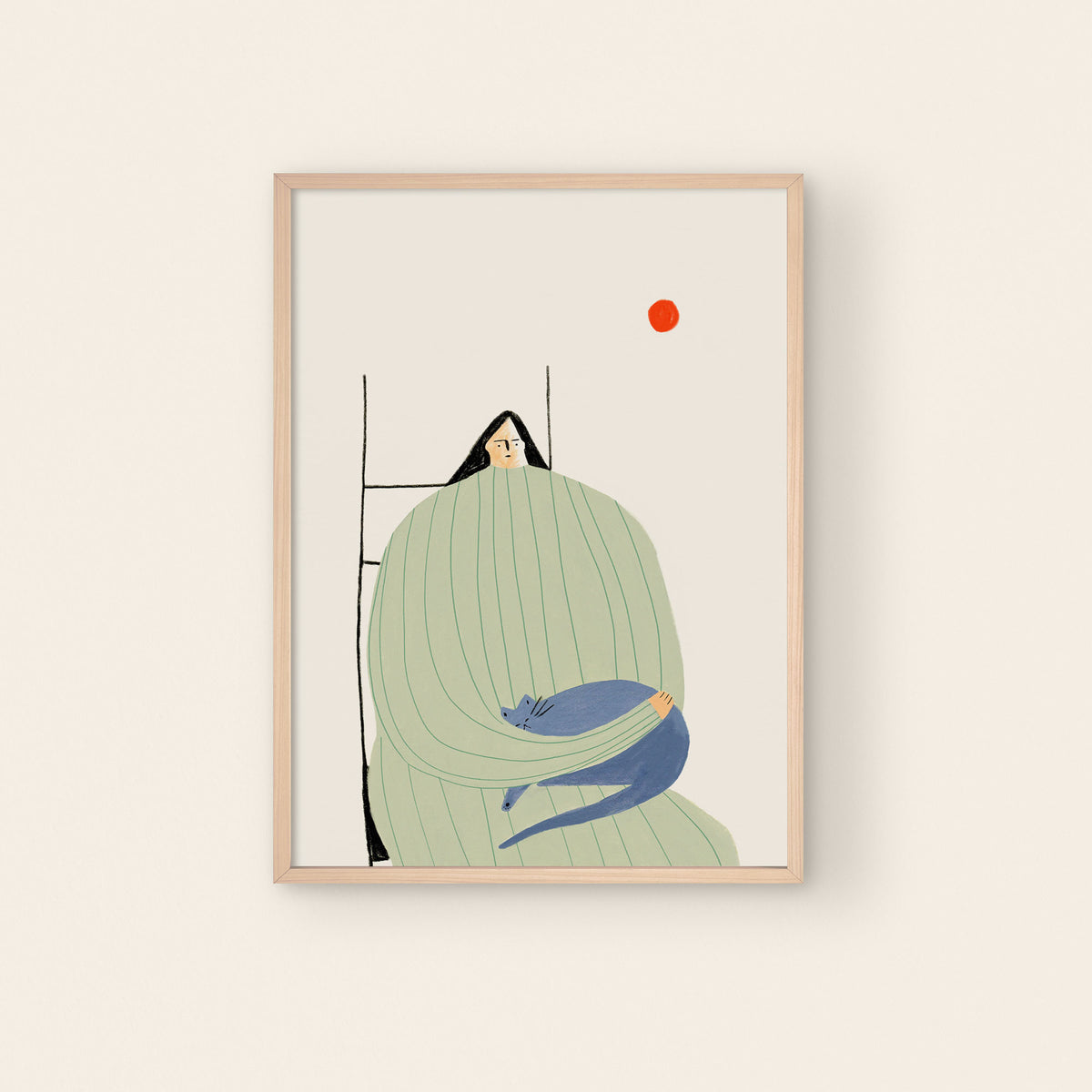 Cat Lady Art Print A4