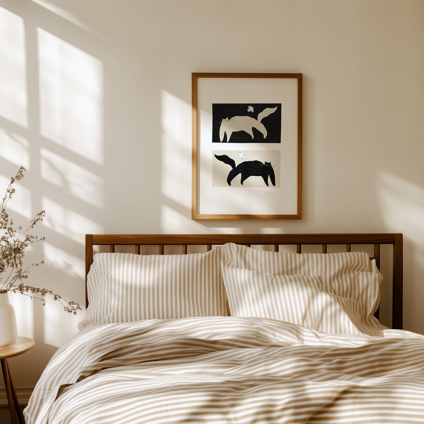 Black And White Cats Art Print