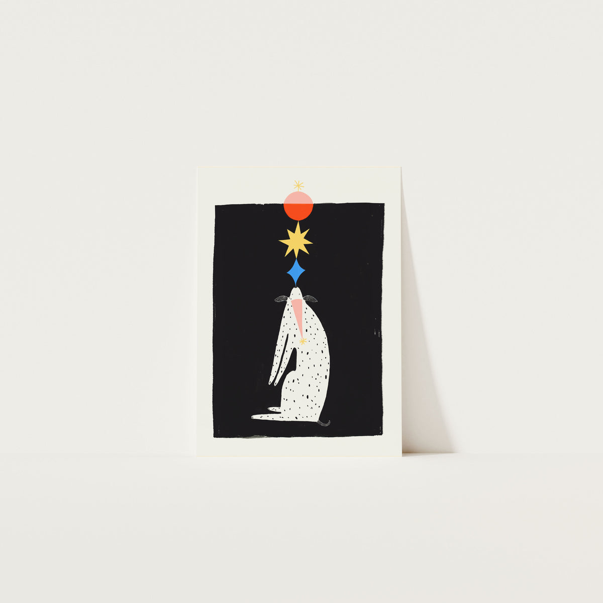 Circus Dalmatian Art Print A5