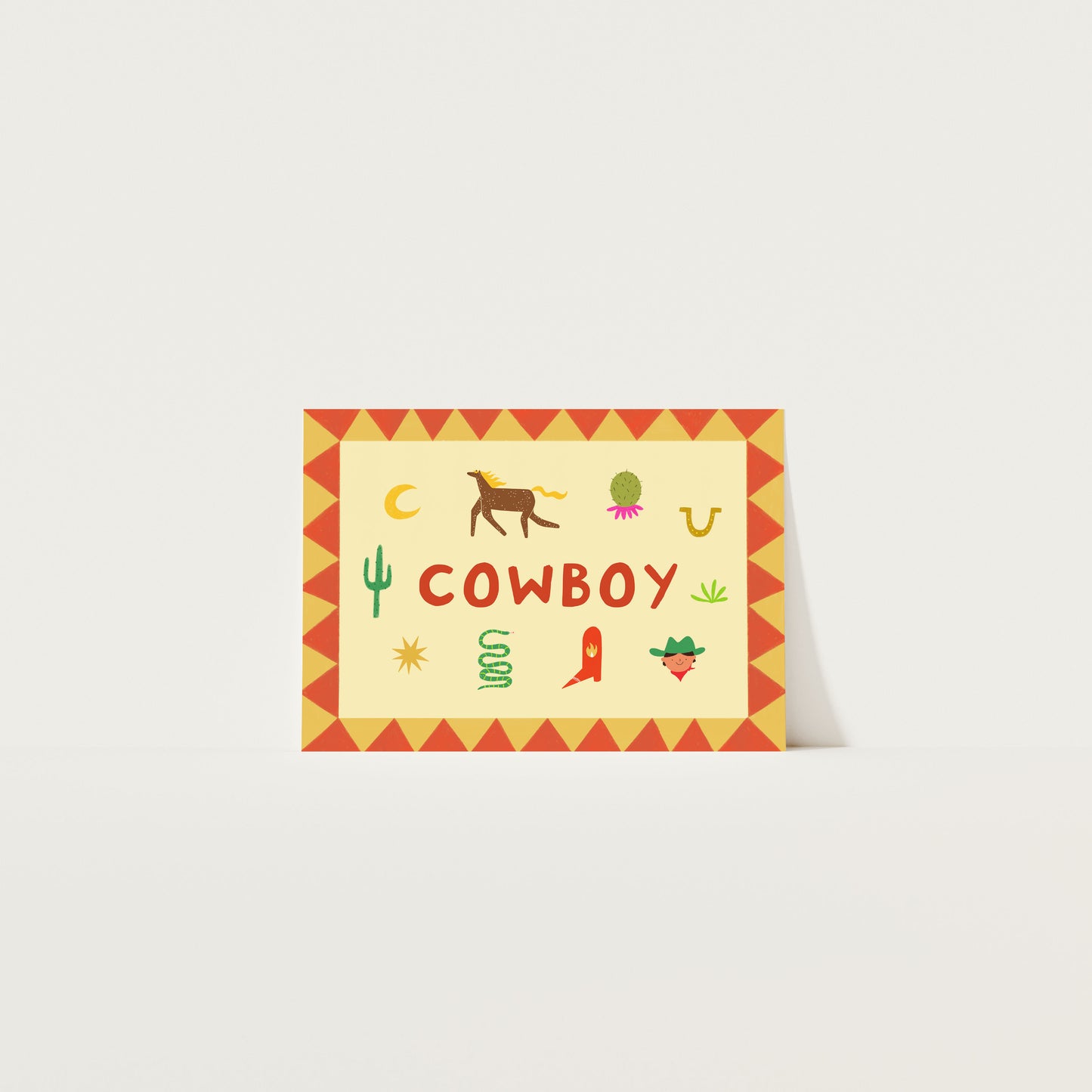 Illustrated Cowboy Art Print