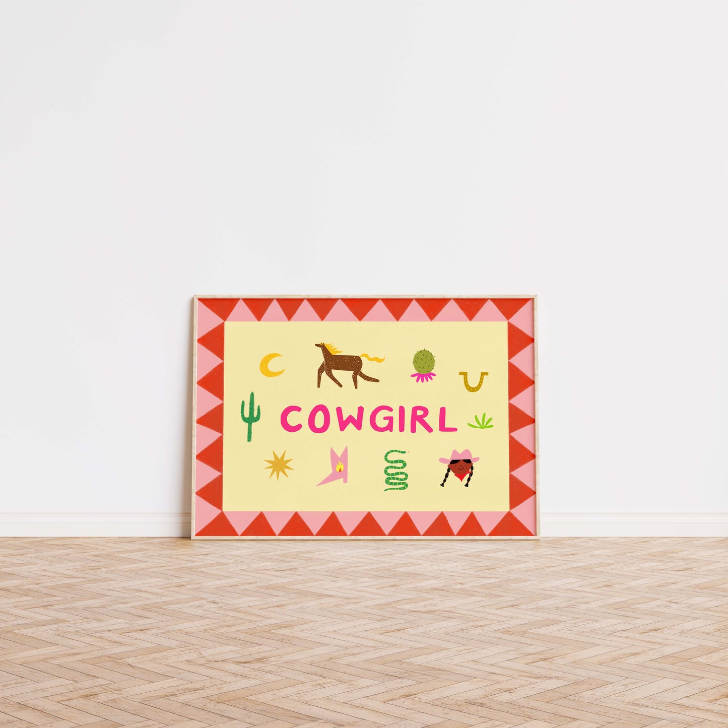 Illustrated Cowgirl Art Print
