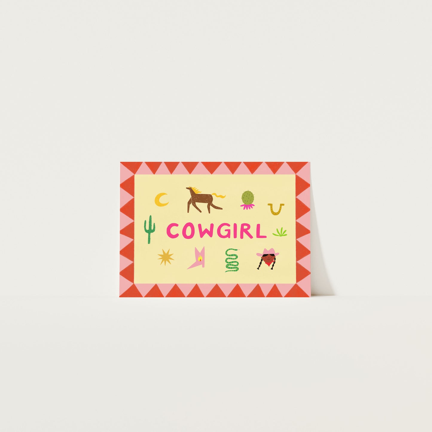 Illustrated Cowgirl Art Print