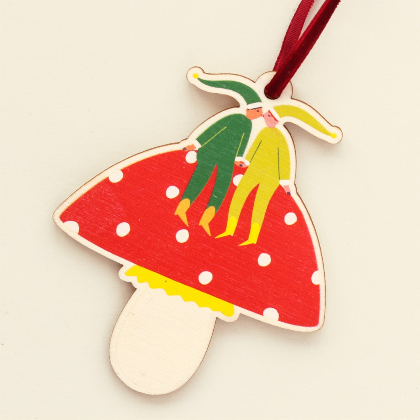 Kissing Elves Christmas Tree Decoration image 2