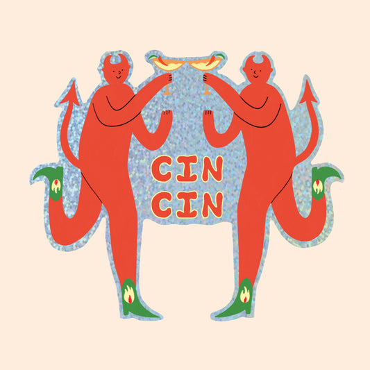 Margherita Devils Glitter Sticker image 0