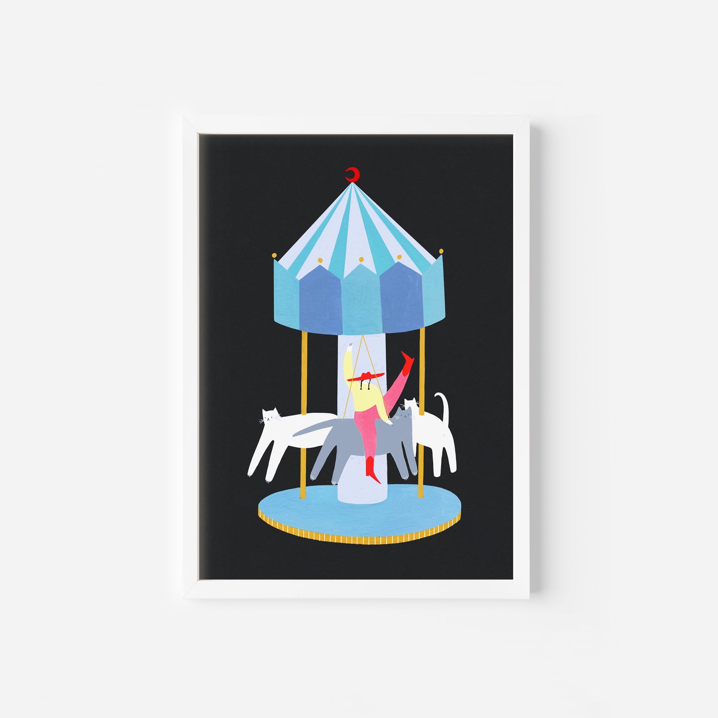 Cat Carousel Art Print image 7