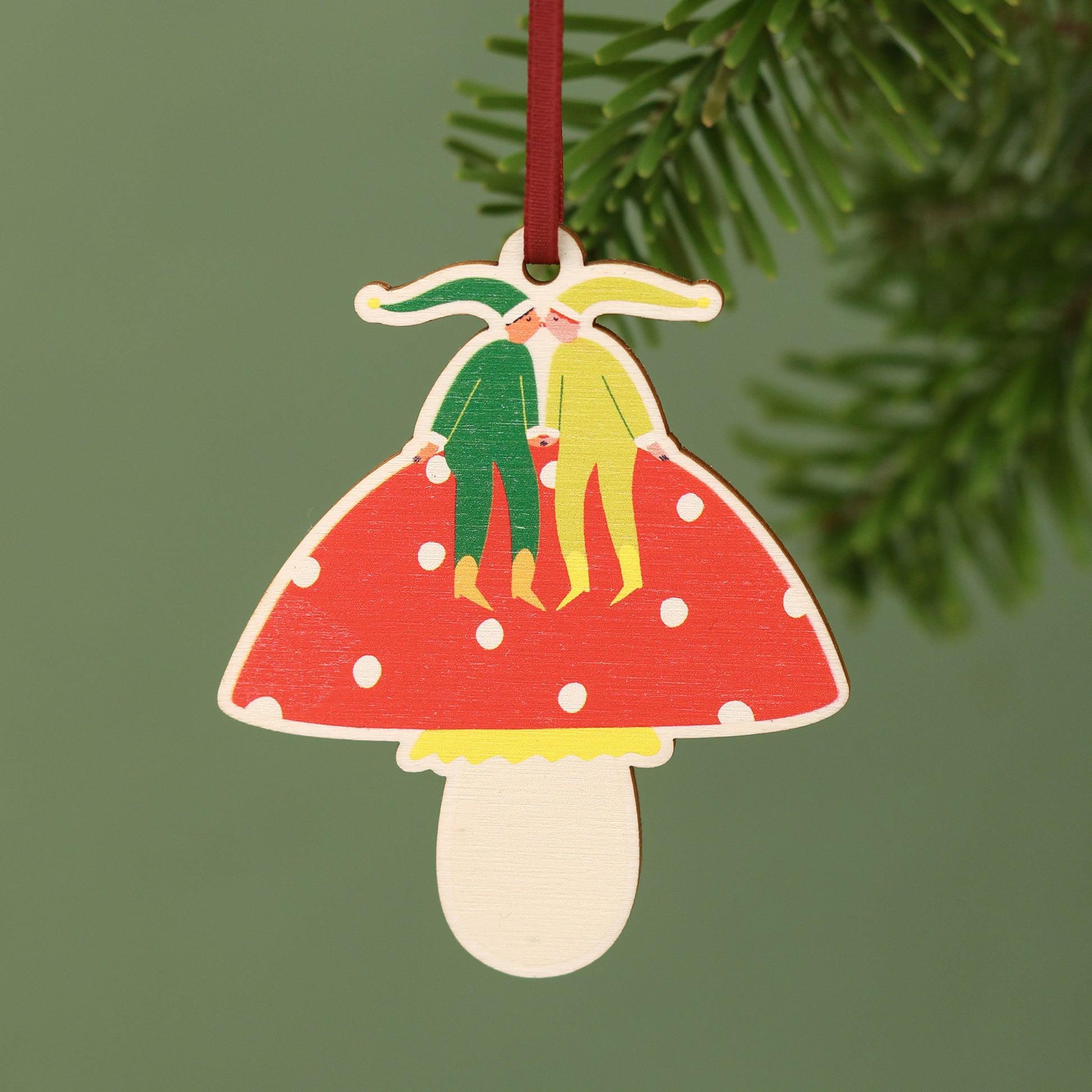 Kissing Elves Christmas Tree Decoration image 5