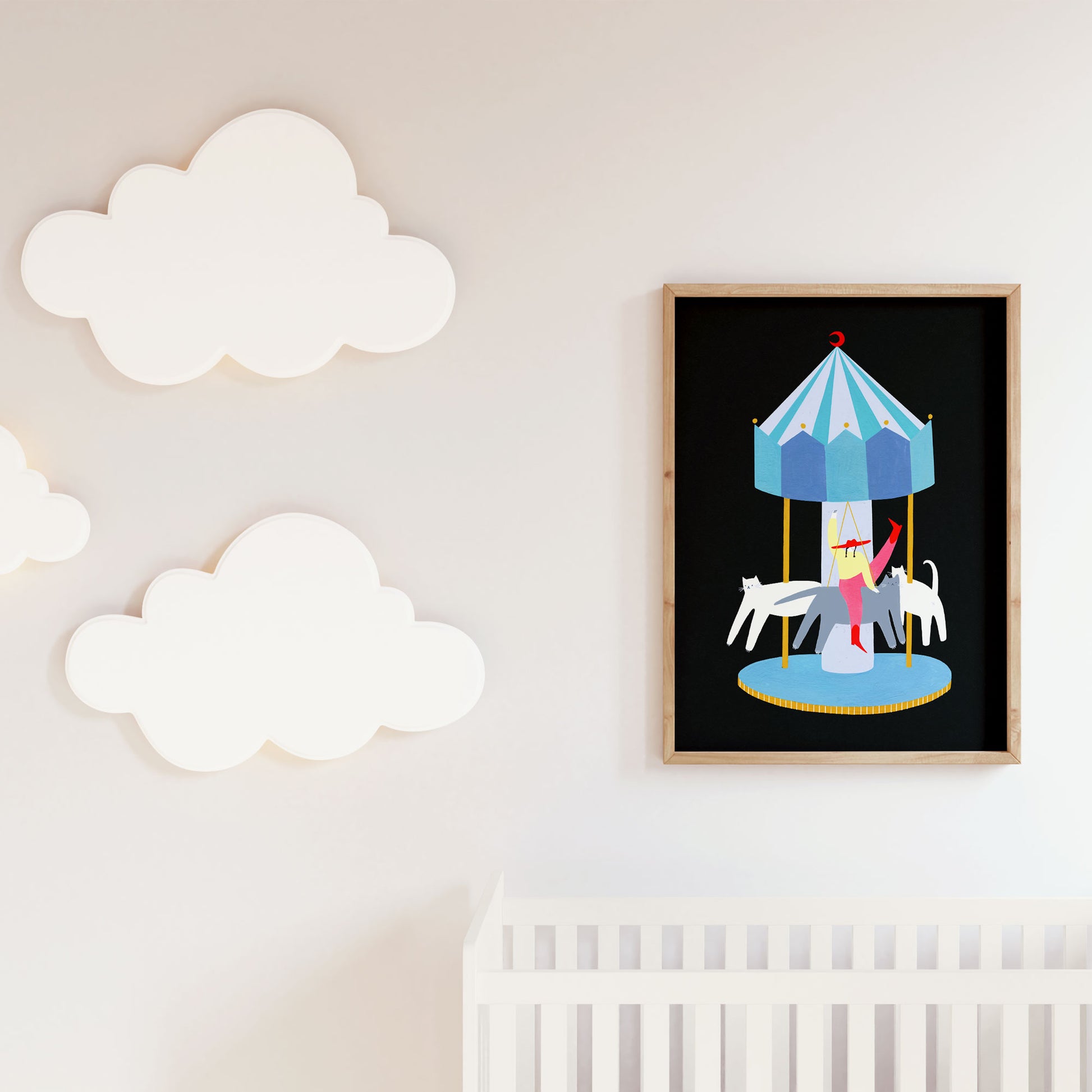 Cat Carousel Art Print image 2