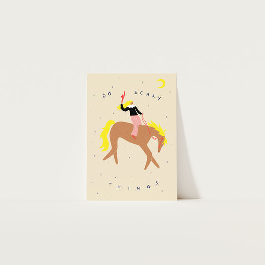 Do Scary Things Art Print A4