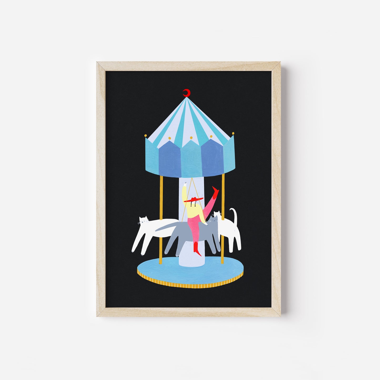 Cat Carousel Art Print image 9