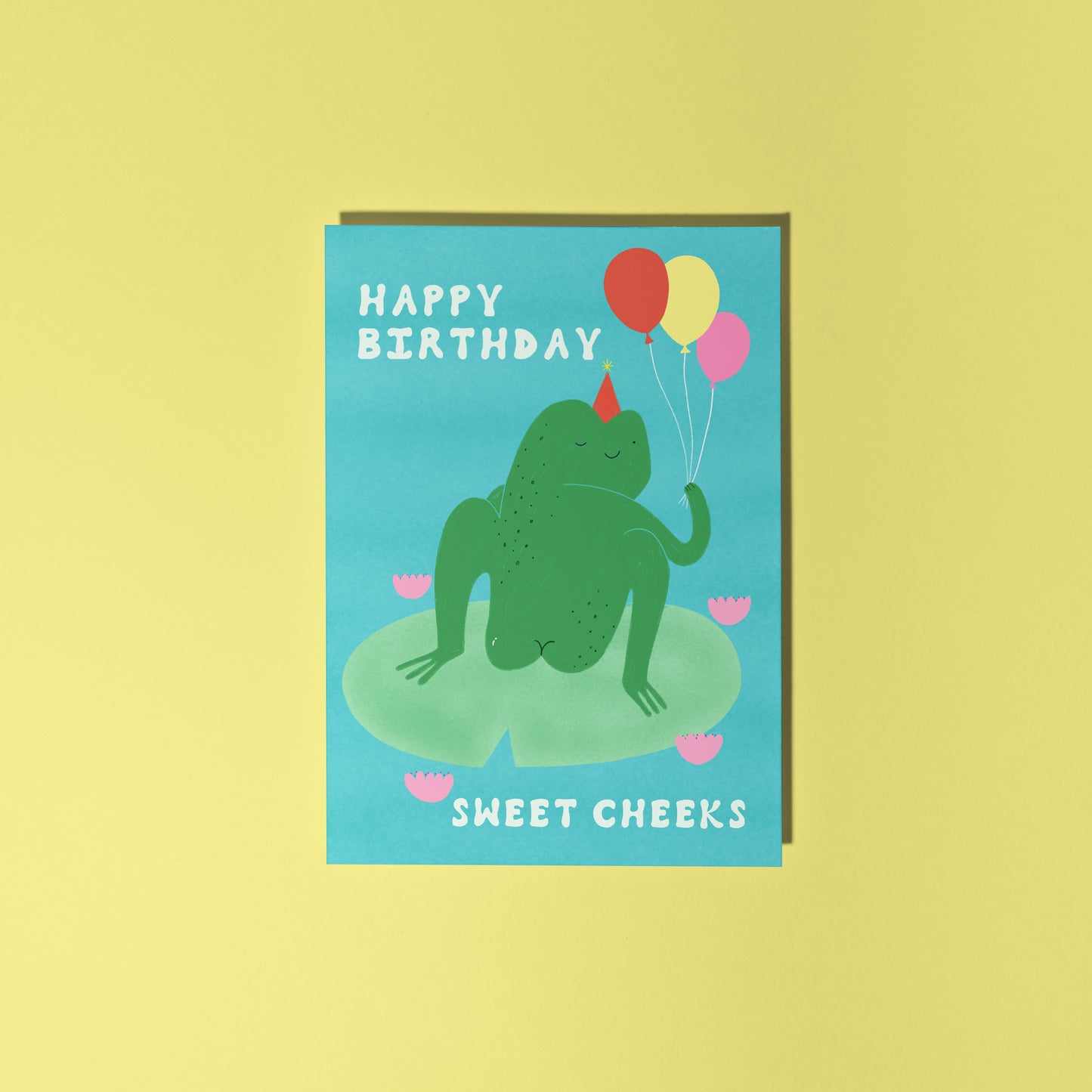 Sweet Cheeks Frog Birthday Card image 0