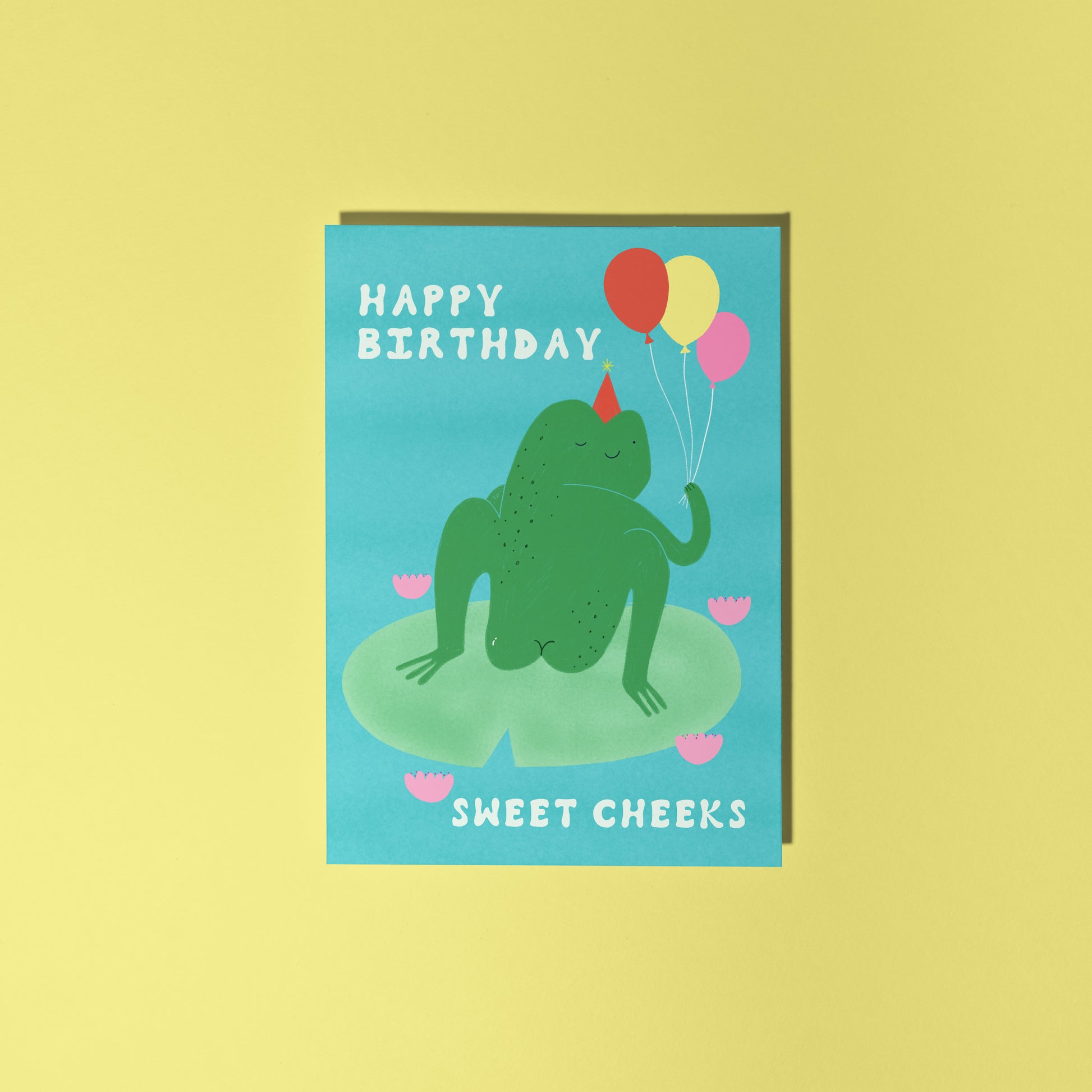Sweet Cheeks Frog Birthday Card image 0