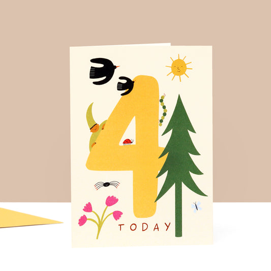 Age 4 Birthday Card image 0