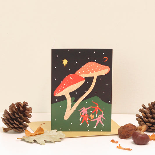 Folky Elves Christmas Card image 0