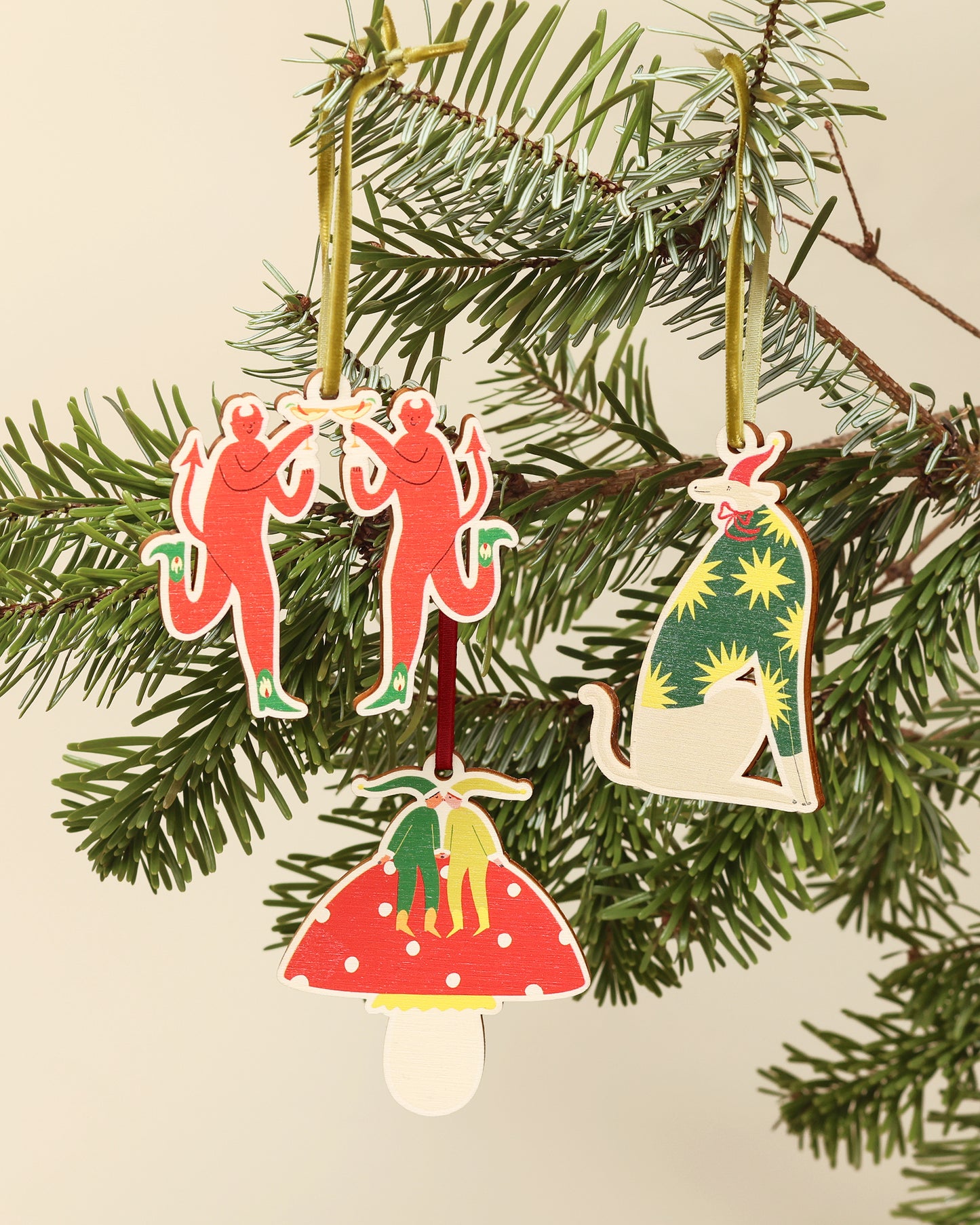 Festive Whippet Wooden Decoration image 6