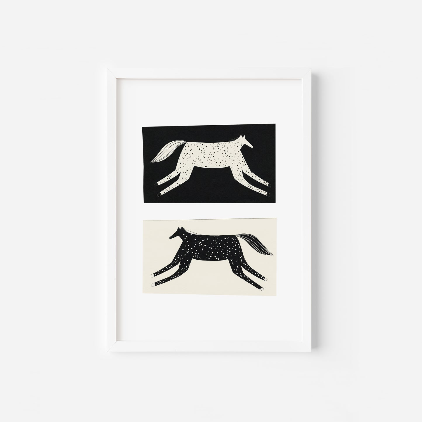Black And White Horse Art Print image 9