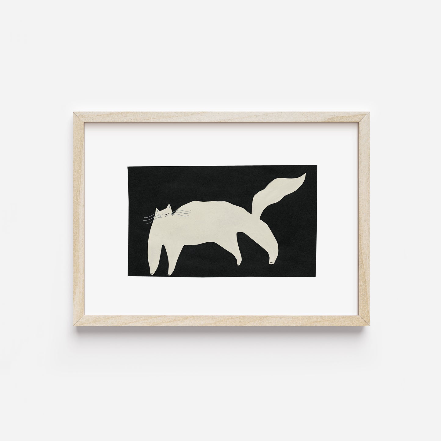 White Cat Art Print image 7