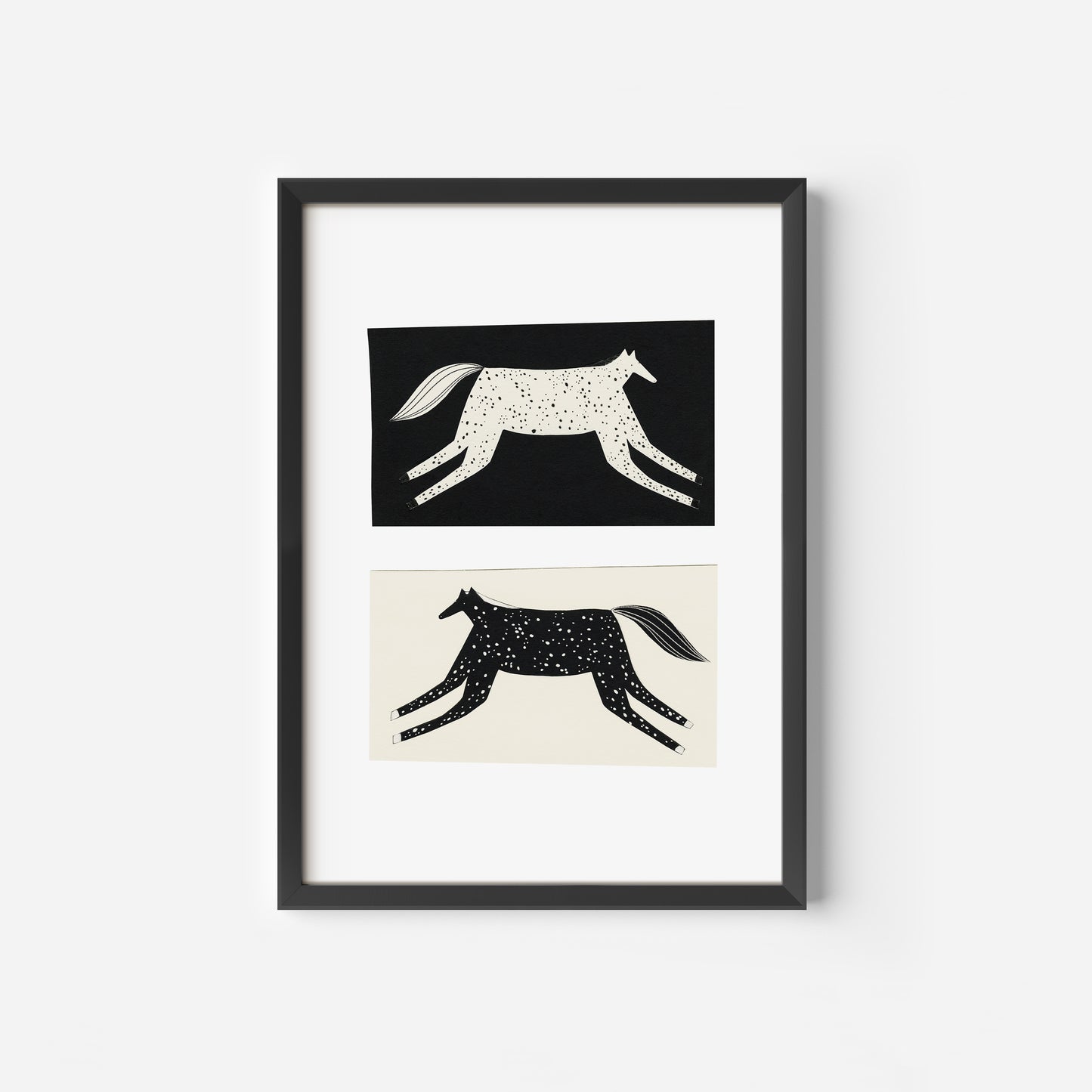 Black And White Horse Art Print image 8